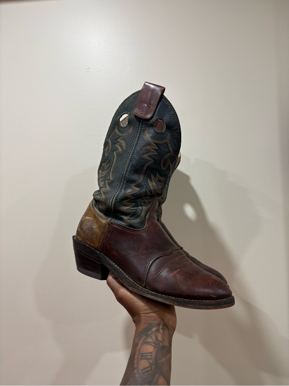 Classic Leather Western Cowboy Boots